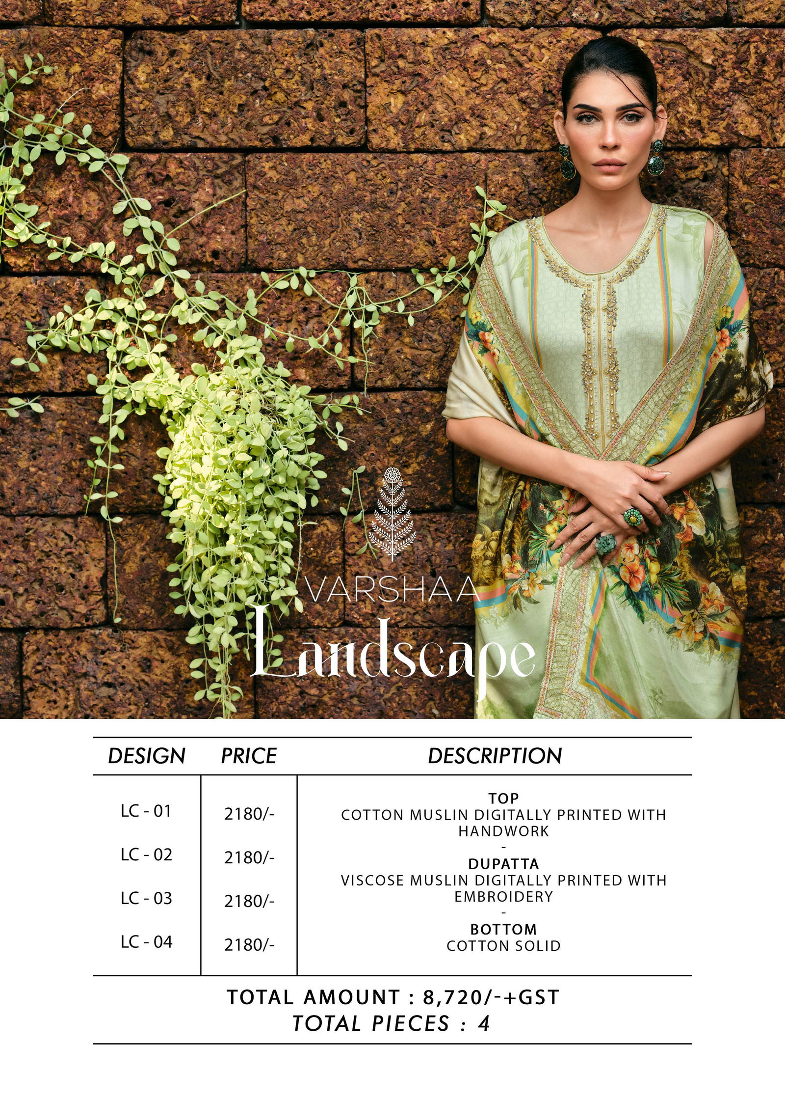 Landscape By Varsha Cotton Muslin Surat Salwar Suits Wholesale Market